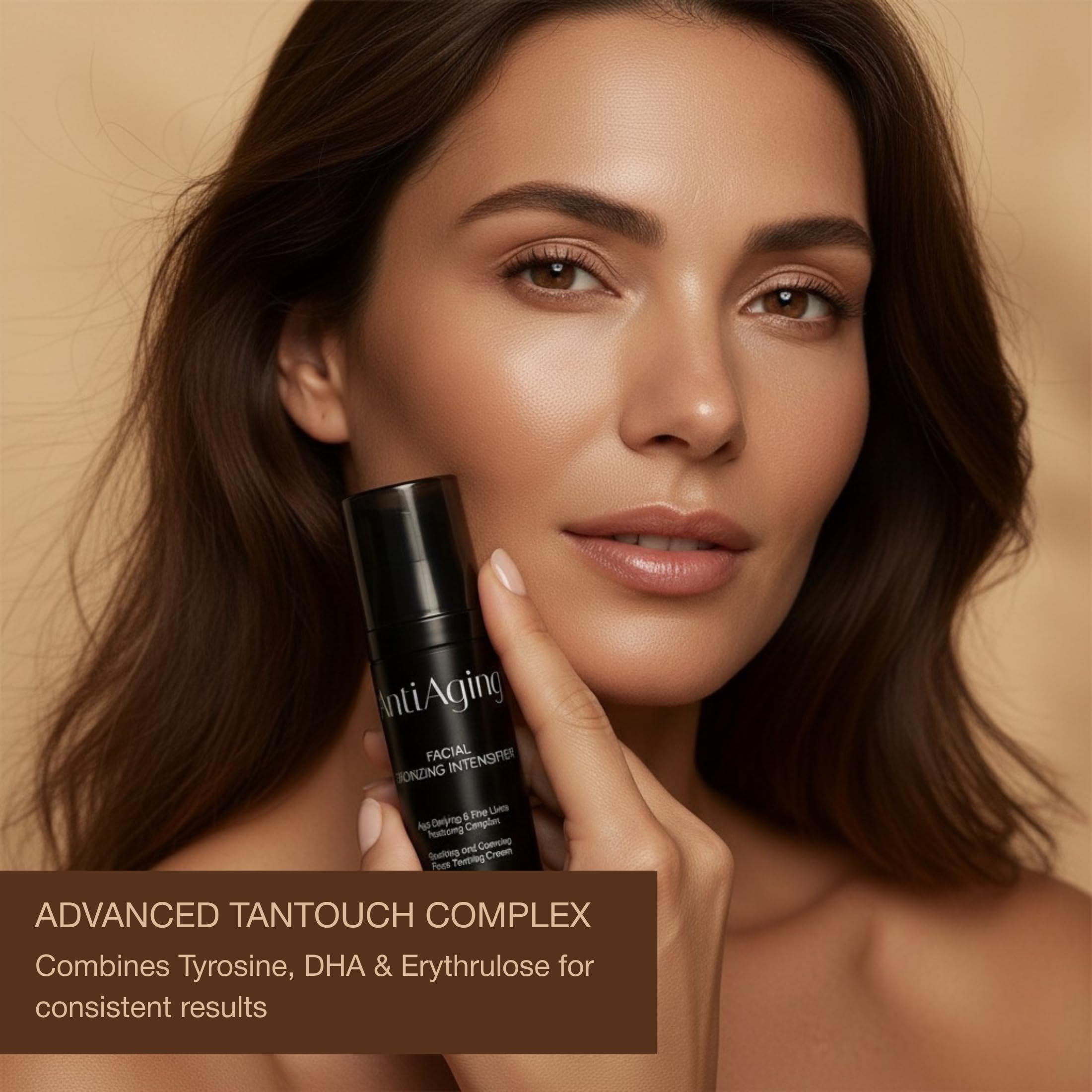 Onyx anti-aging face tanning lotion beige color hint signals beach-ready glow.
