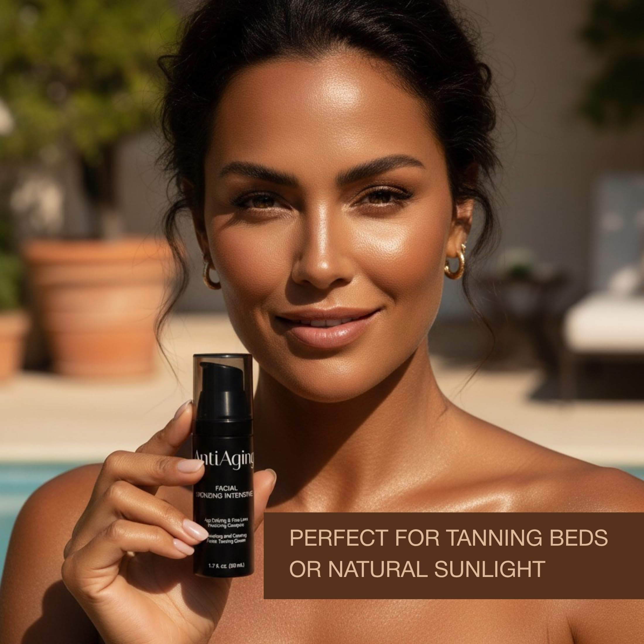 Onyx anti-aging lotion hydration application emphasizes Aloe Vera and sesame oil benefits.