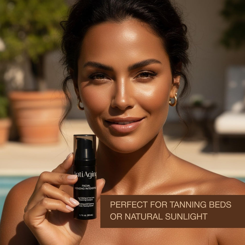 Onyx anti-aging lotion hydration application emphasizes Aloe Vera and sesame oil benefits.