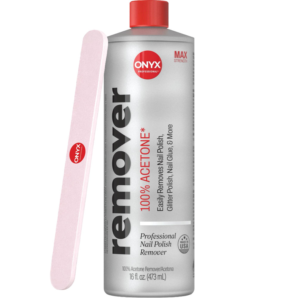 Onyx Professional acetone bottle ready for quick gel polish removal