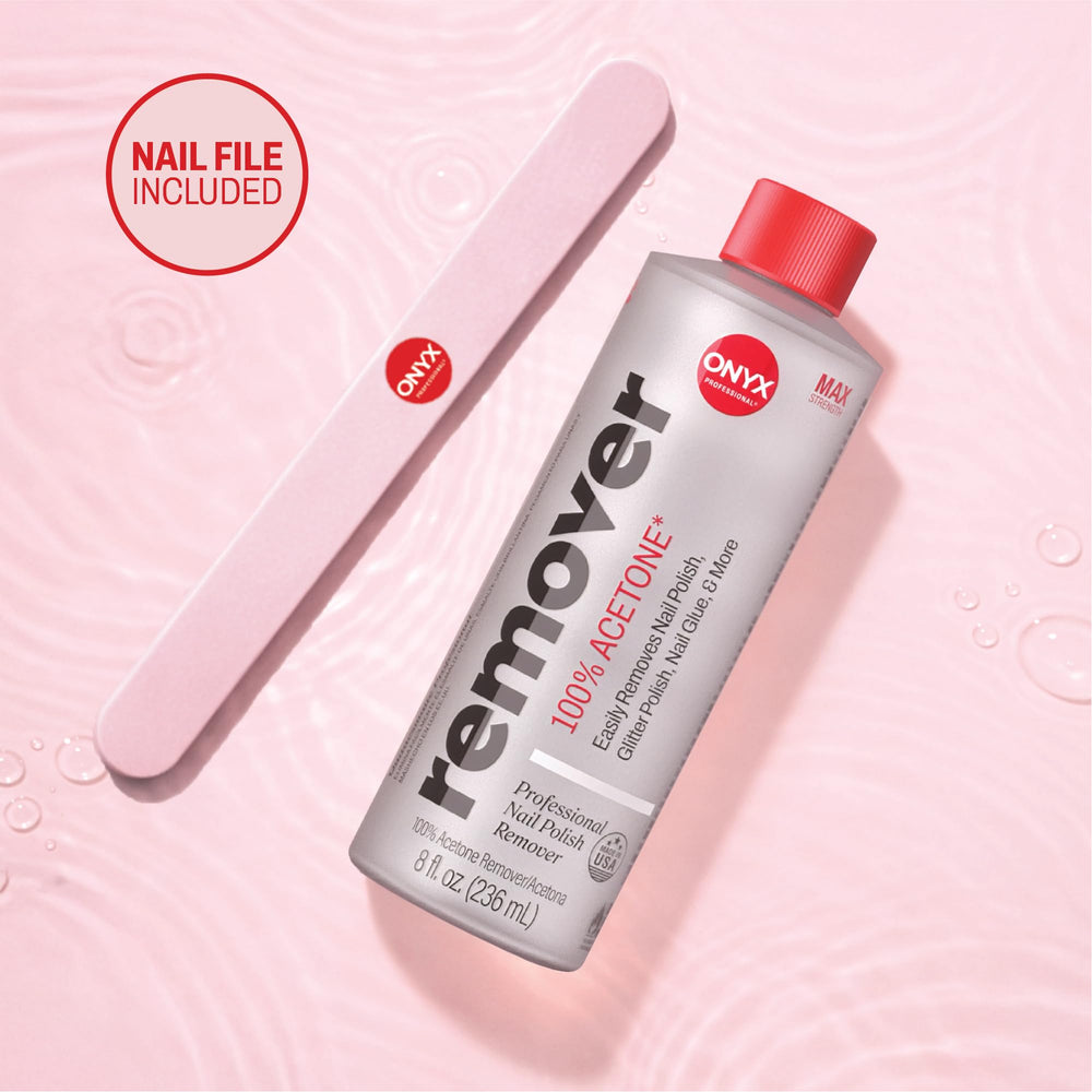 Onyx Professional nail polish remover bowl soak highlights easy soaking.
