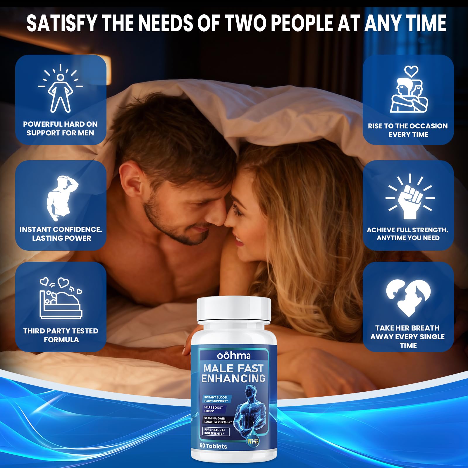 Oohma capsules-closeup reveals natural Maca and Epimedium ingredients.