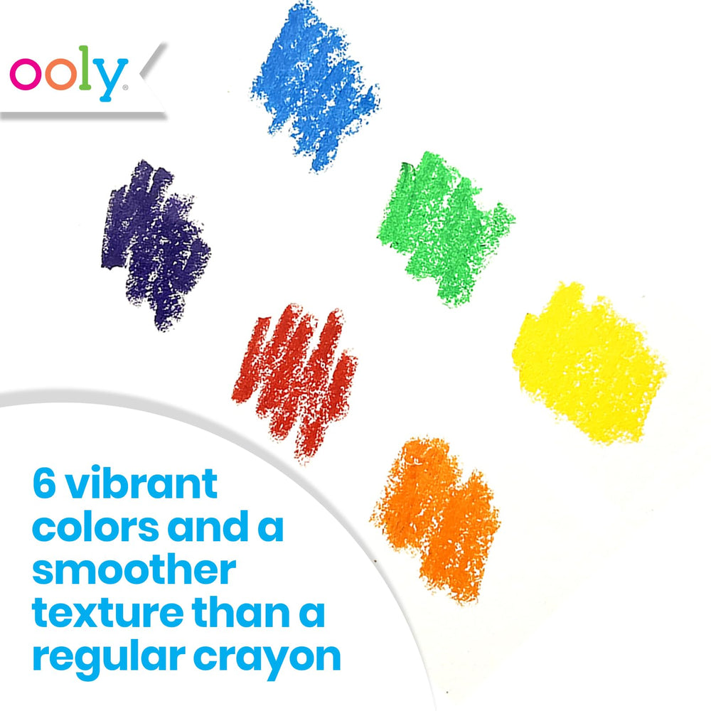 Ooly Smooth Stix gel crayons compact case keeps colors portable.
