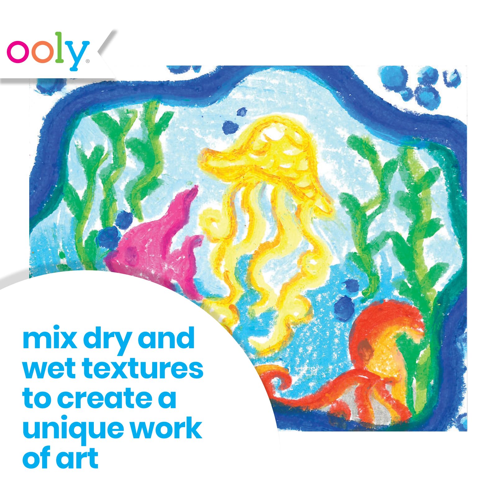 Ooly Smooth Stix gel crayons wipe away easily with water after use.