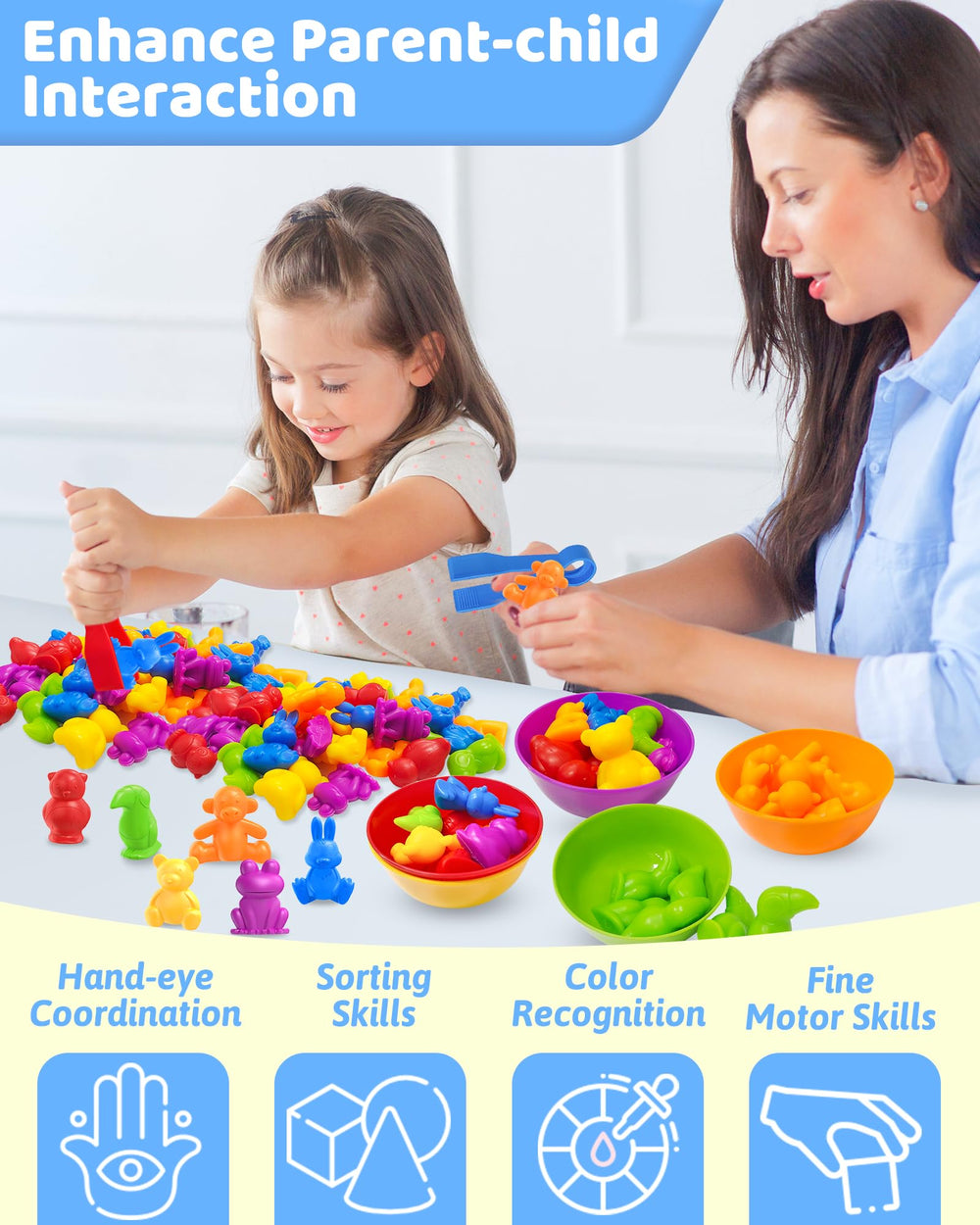 Oomloid Montessori learning set promotes hands-on focus and exploration.