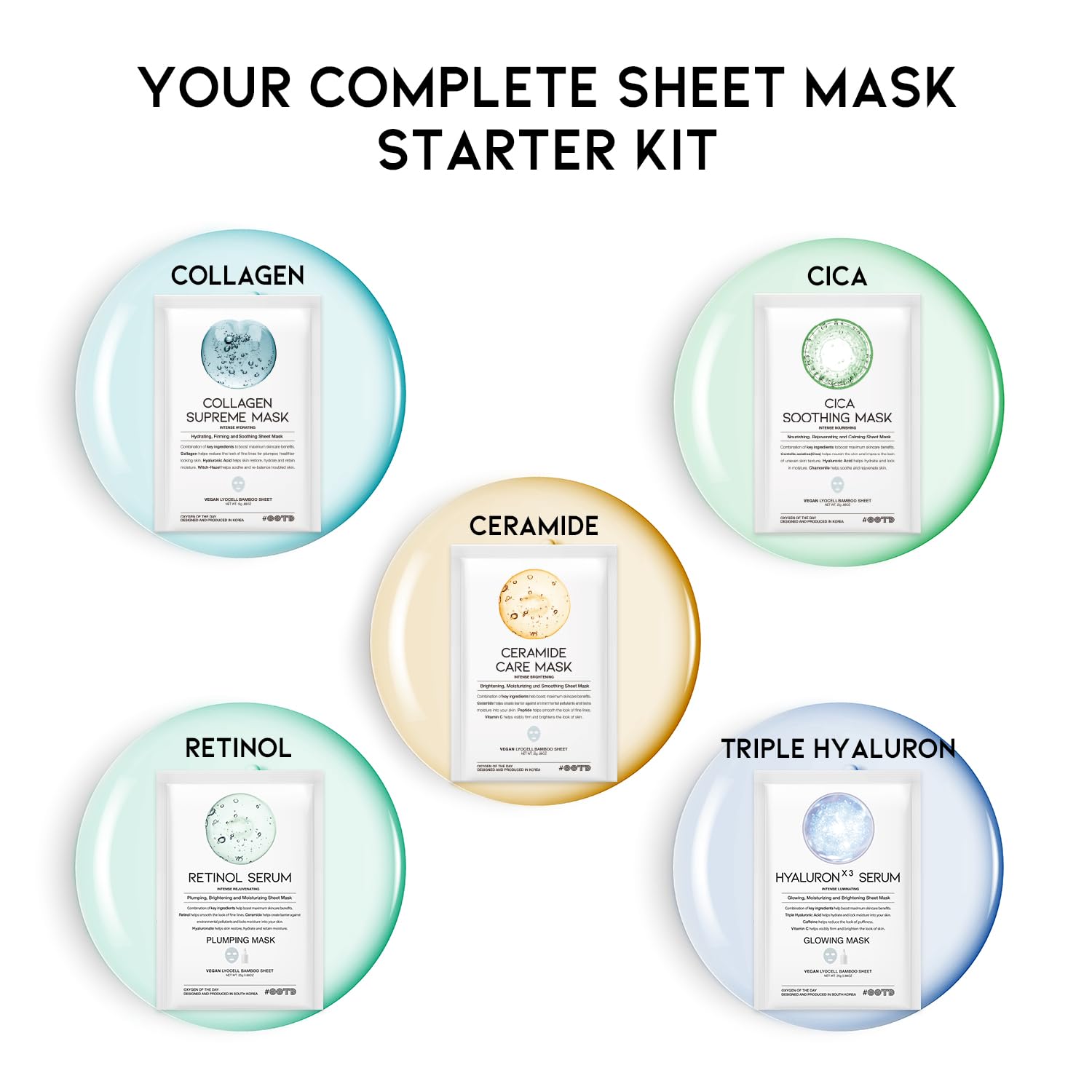 OOTD cica soothing mask demonstrates calming nourishment for sensitive skin.