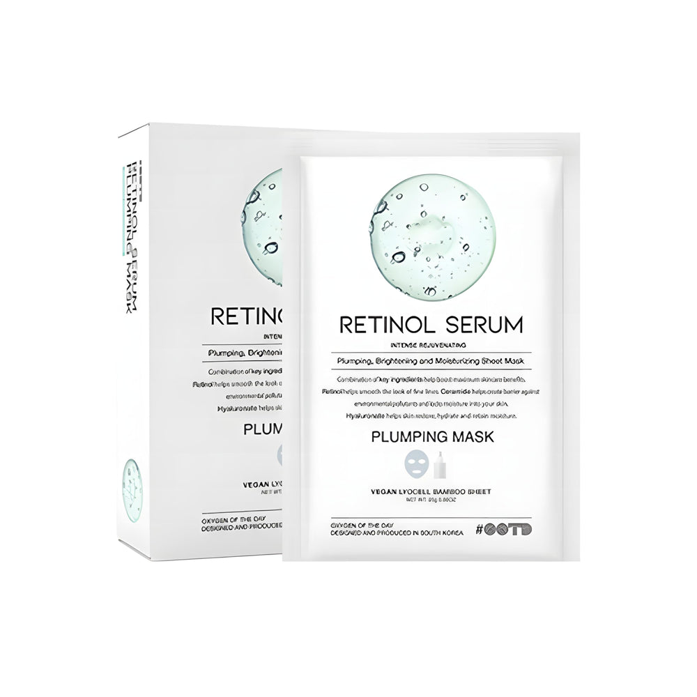 OOTD rejuvenating retinol sheet mask packaging for firmer, hydrated skin.