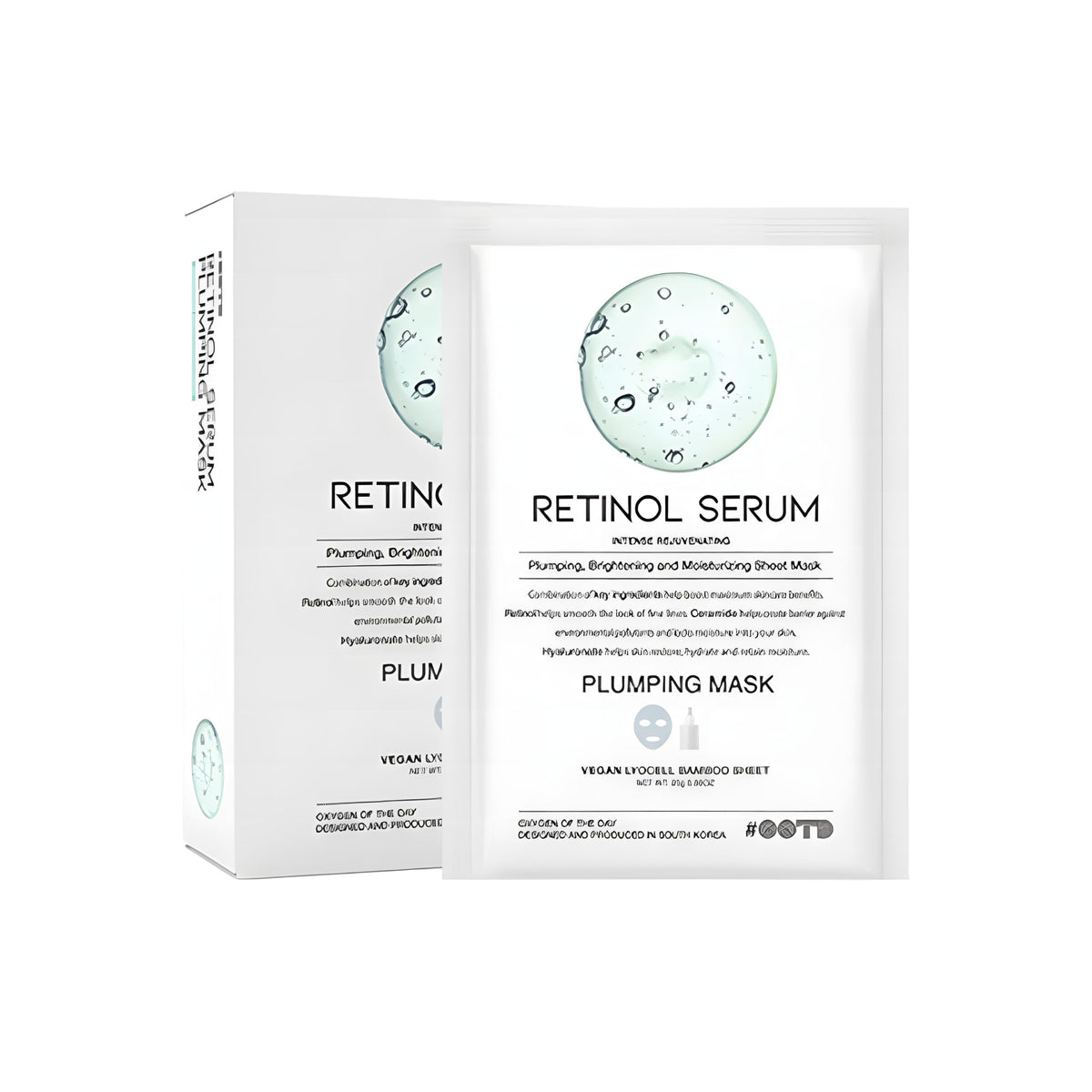 OOTD rejuvenating retinol sheet mask packaging for firmer, hydrated skin.