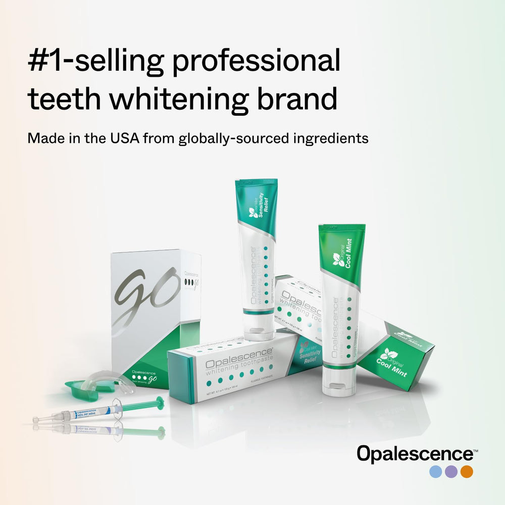 Opalescence bamboo toothbrush included for a complete whitening routine.