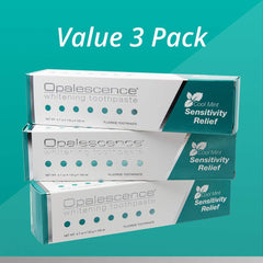Opalescence gluten-free label communicates gluten-free assurance for sensitive users.