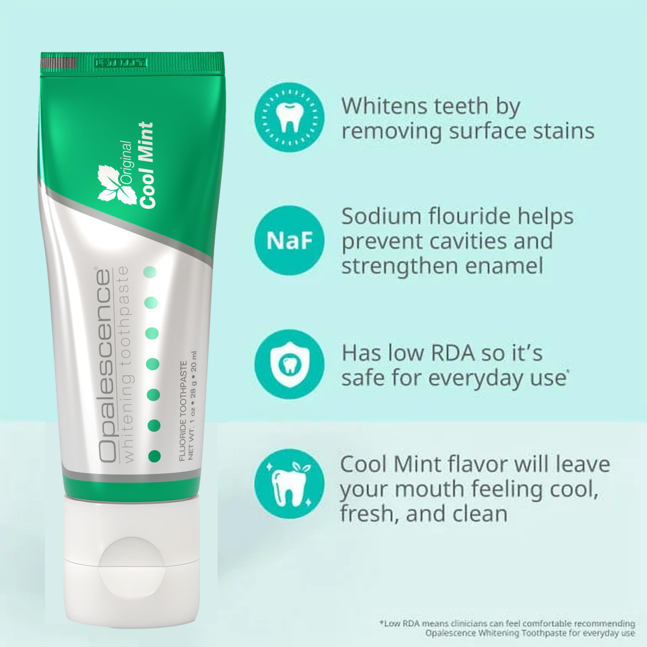 Opalescence GO hydrogen peroxide gel demonstrates whitening action in prefilled trays.