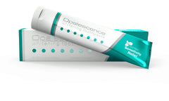 Opalescence toothpaste mint-brush scene highlights refreshing flavor for sensitive teeth.