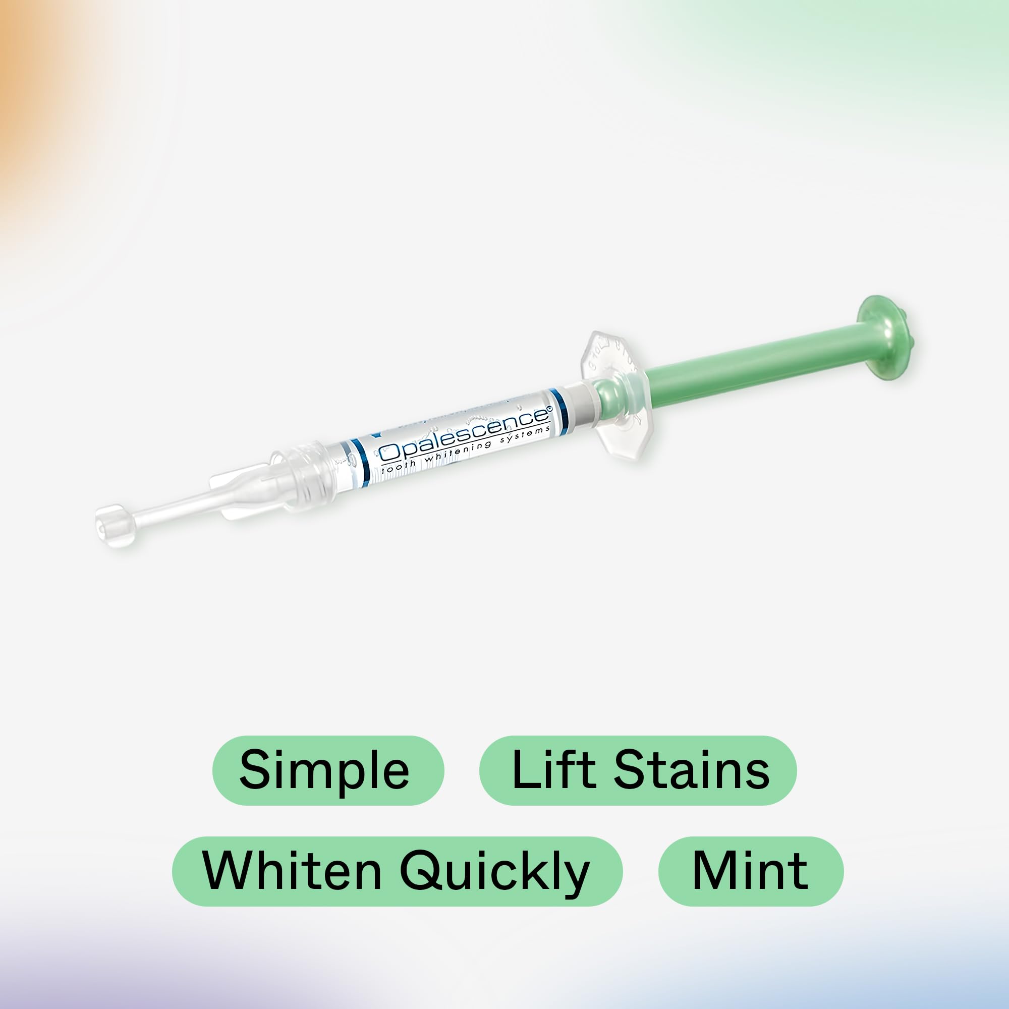 Opalescence smile closeup ready for at-home whitening.