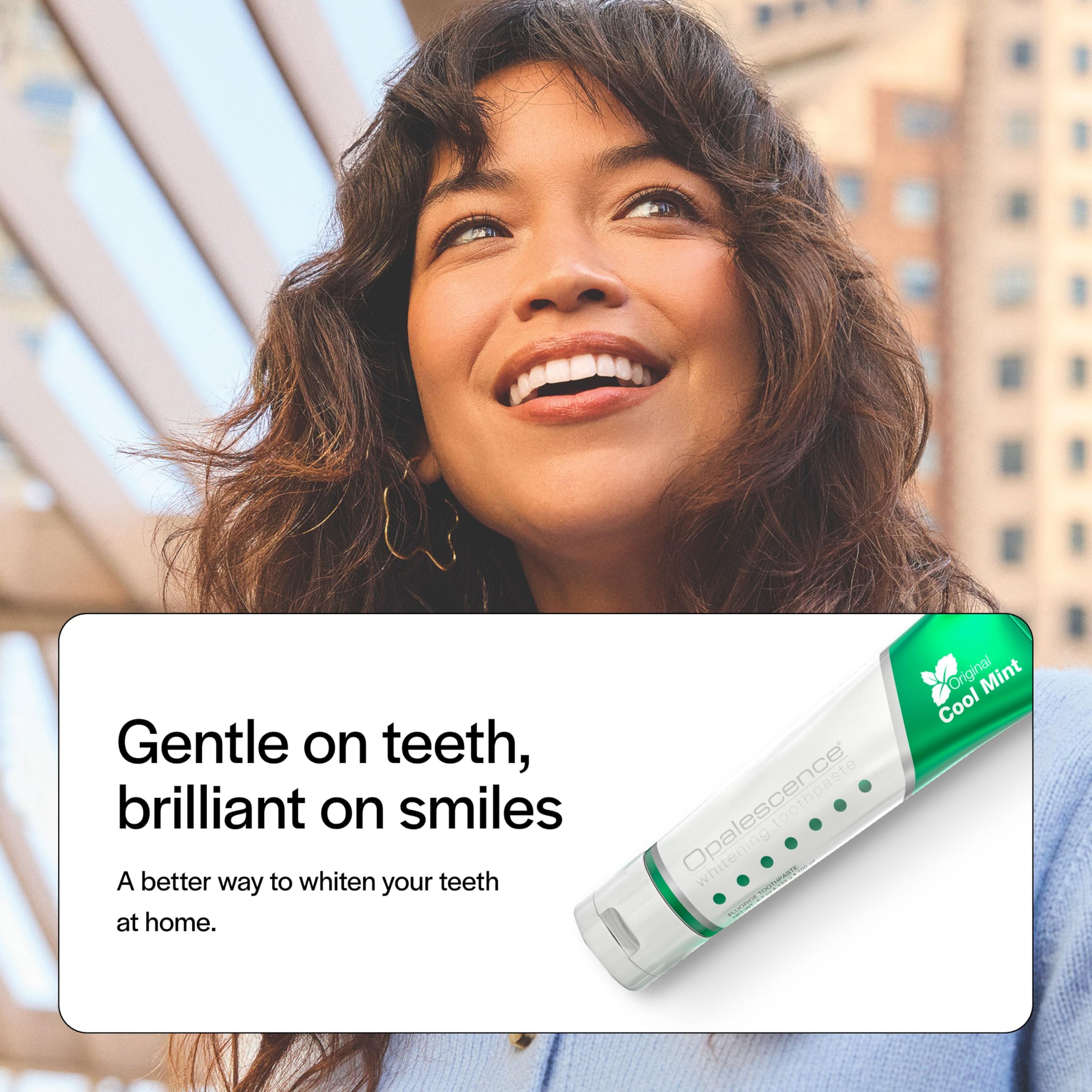 Opalescence toothpaste Cool Mint with fluoride protection suggests enamel defense in daily routine