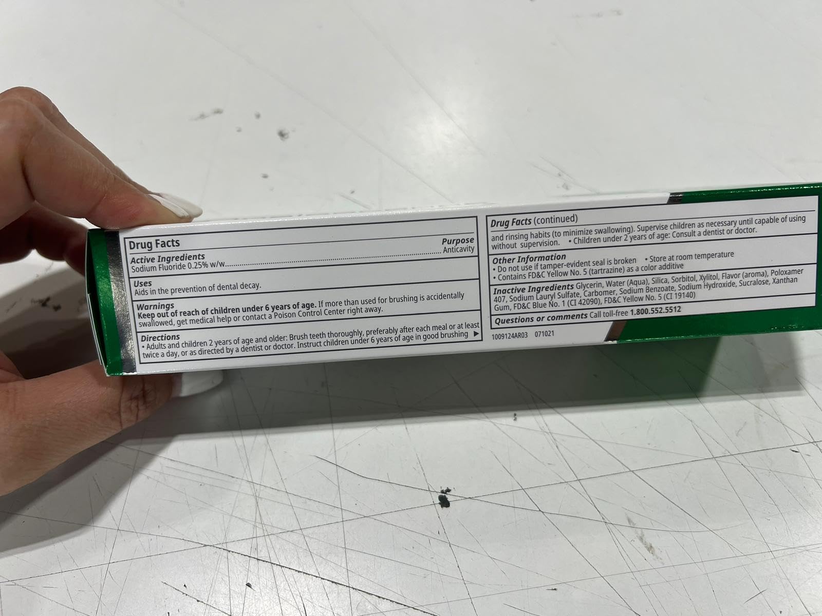 Opalescence toothpaste Cool Mint USA-made product underlines domestic production
