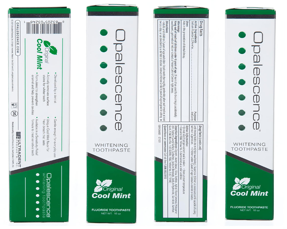 Opalescence toothpaste pack2 cool mint USA-made branding reinforces trusted quality.