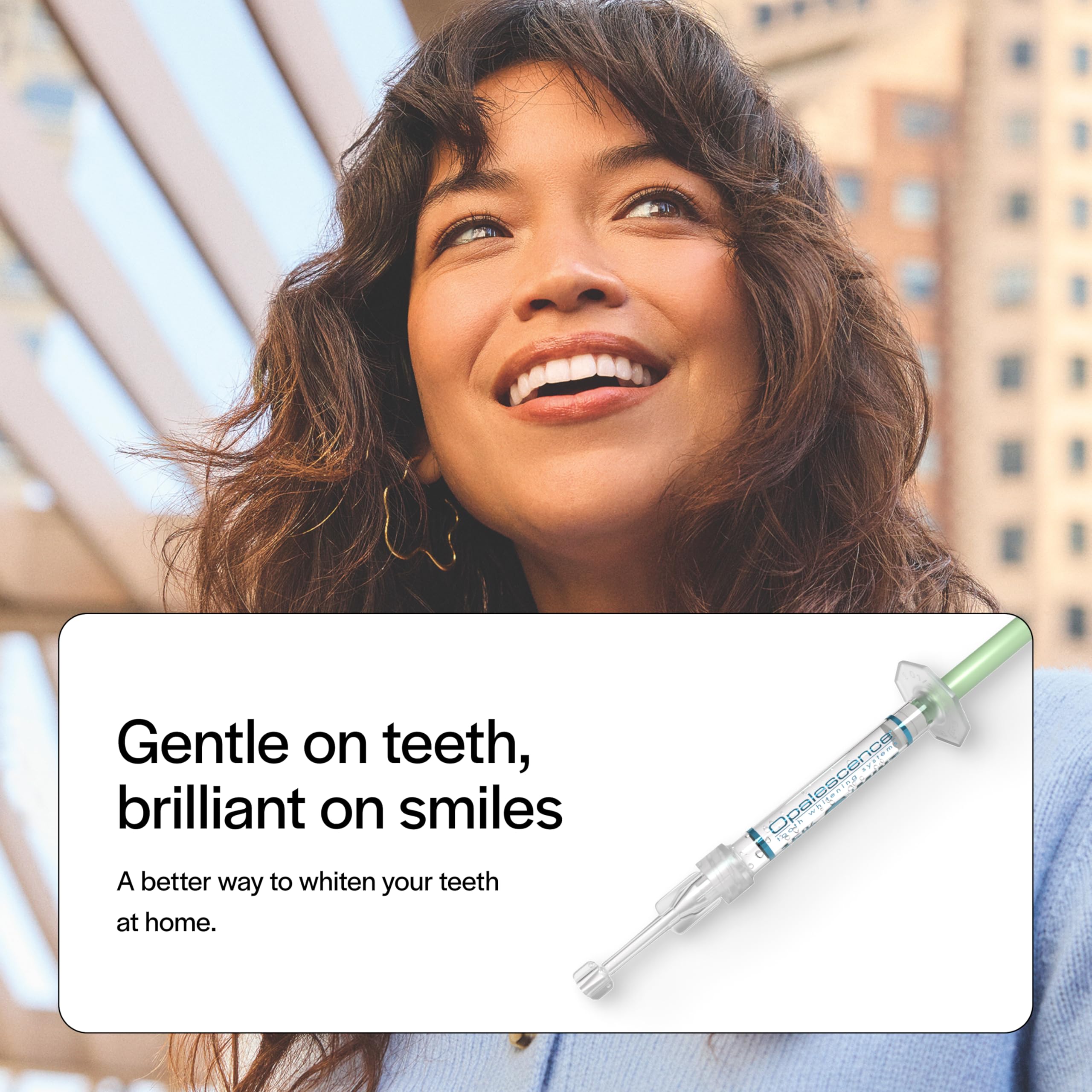 Opalescence xylitol-sweetened formula emphasizes pleasant taste during whitening.