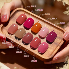 OpenLive burgundy nail polish swatches show rich wine tones for versatile looks