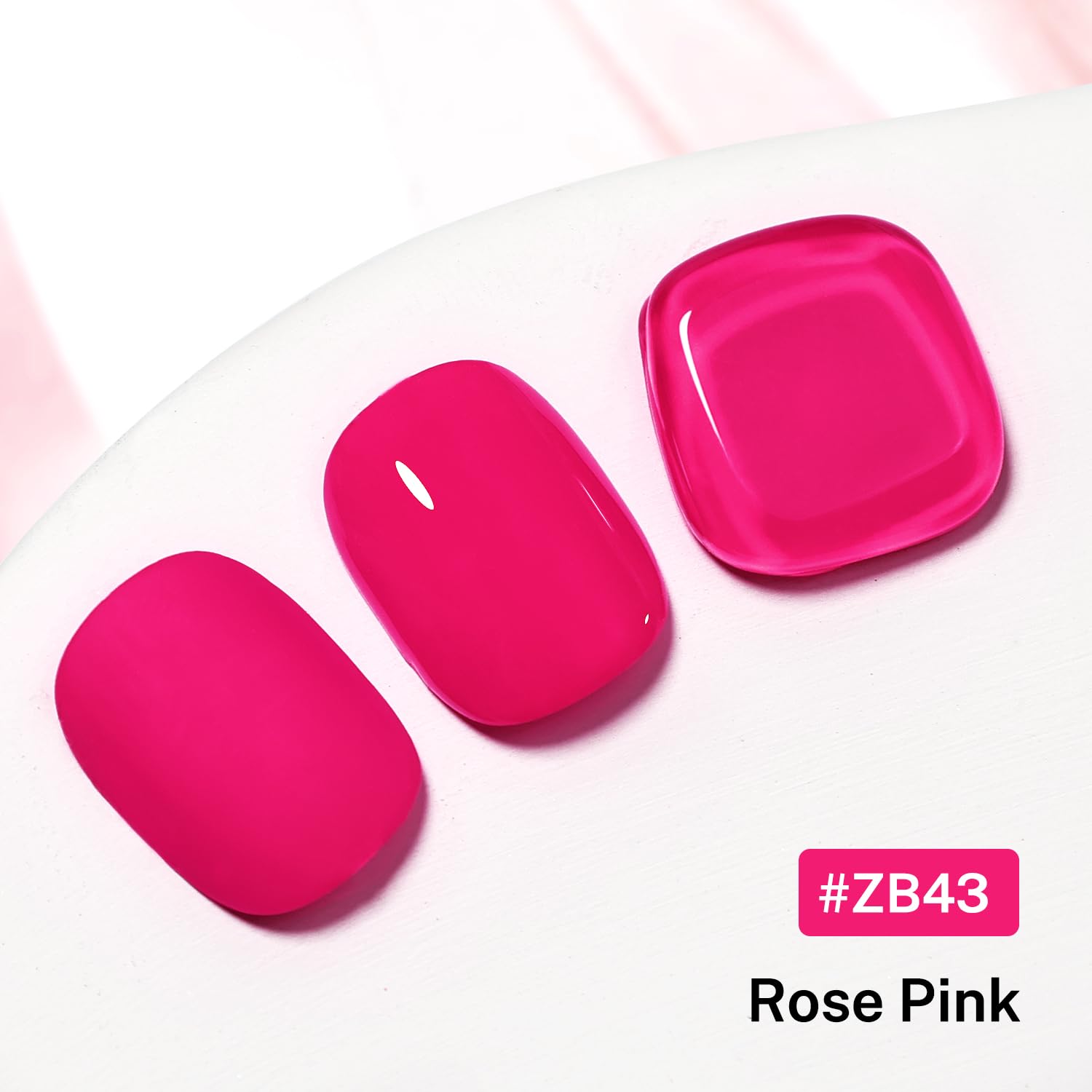 OpenLive Rose Pink brush stroke illustrating smooth, even application.
