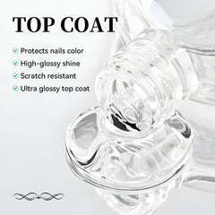 OpenLive Top Coat brush application demonstrates quick-dry, smooth layer for salon-ready shine.