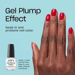OPI Gel Plump Effect Top Coat brush applying for smooth, even coverage