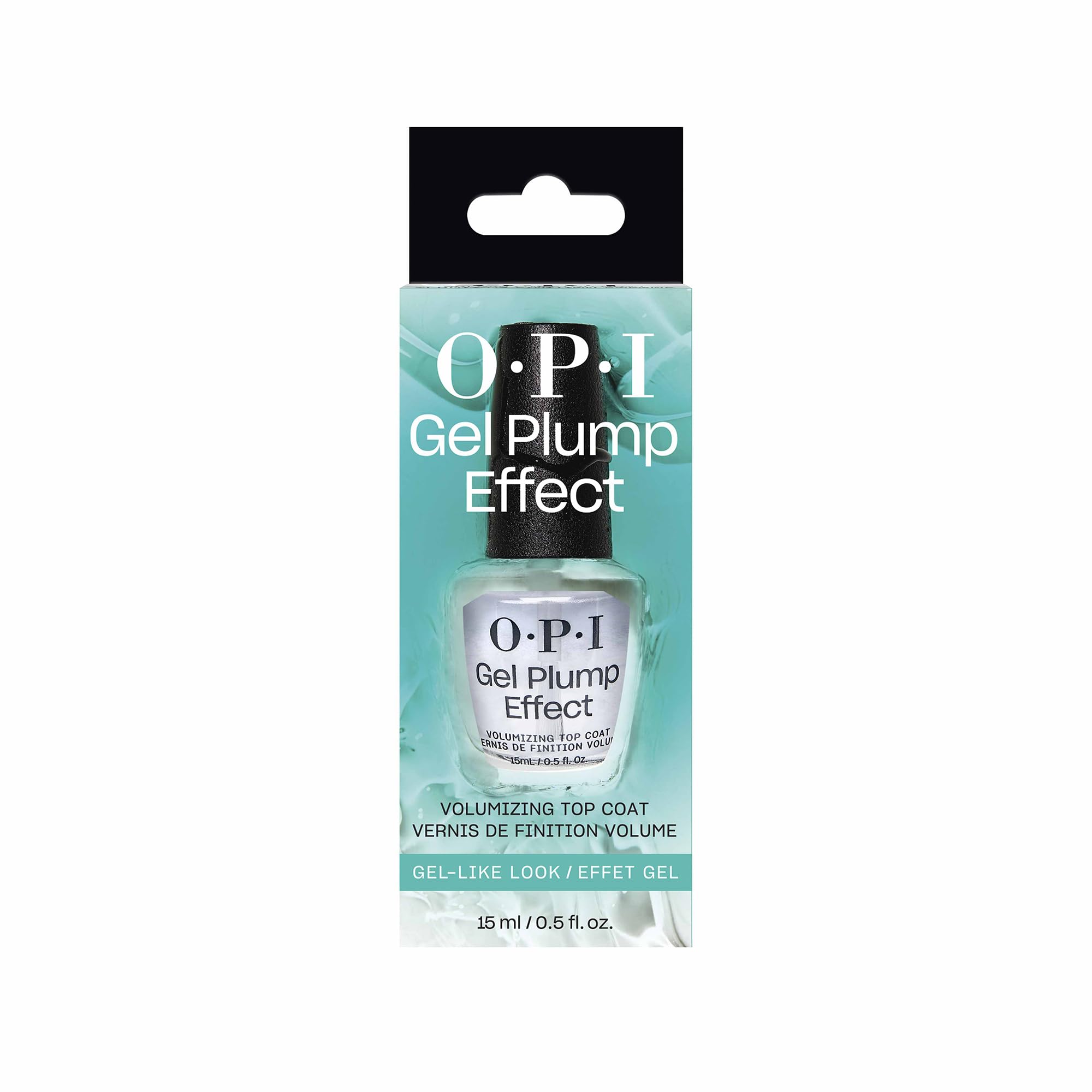 OPI Gel Plump Effect Top Coat dries quickly for an efficient routine