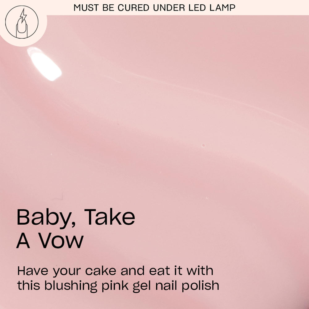 OPI GelColor Baby Take a Vow brush stroke demonstrates smooth, even coverage for nail art.