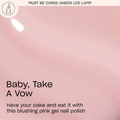 OPI GelColor Baby Take a Vow brush stroke demonstrates smooth, even coverage for nail art.