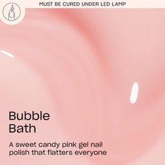 OPI GelColor Bubble Bath swatch showing soft pink hue for elegant nails