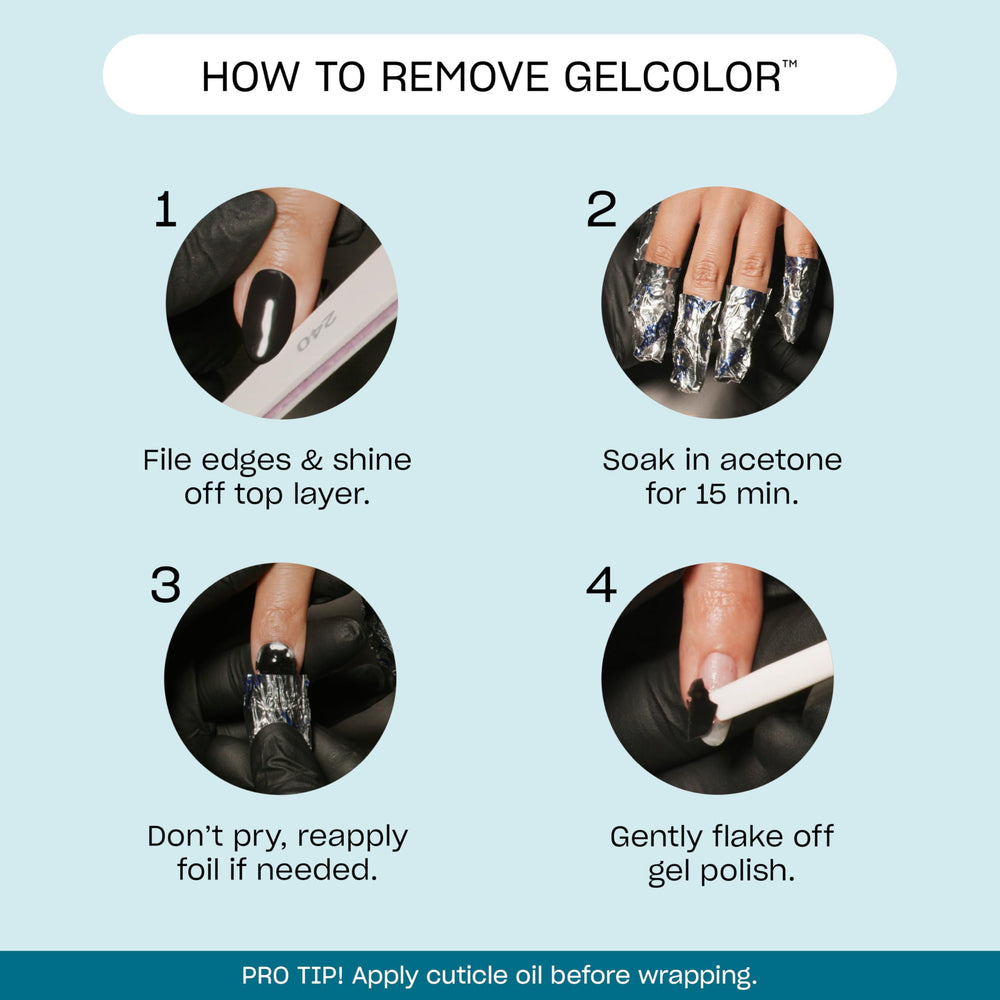 OPI GelColor wet-look shine over natural nails