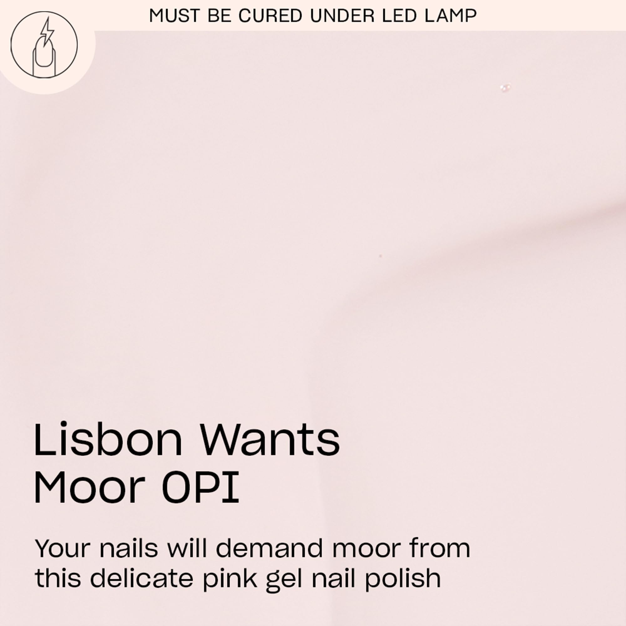 OPI GelColor Lisbon Wants Moor brush applies smooth, even coverage for nails.