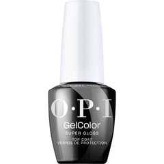 OPI GelColor Super Gloss Top Coat bottle delivering high shine finish.