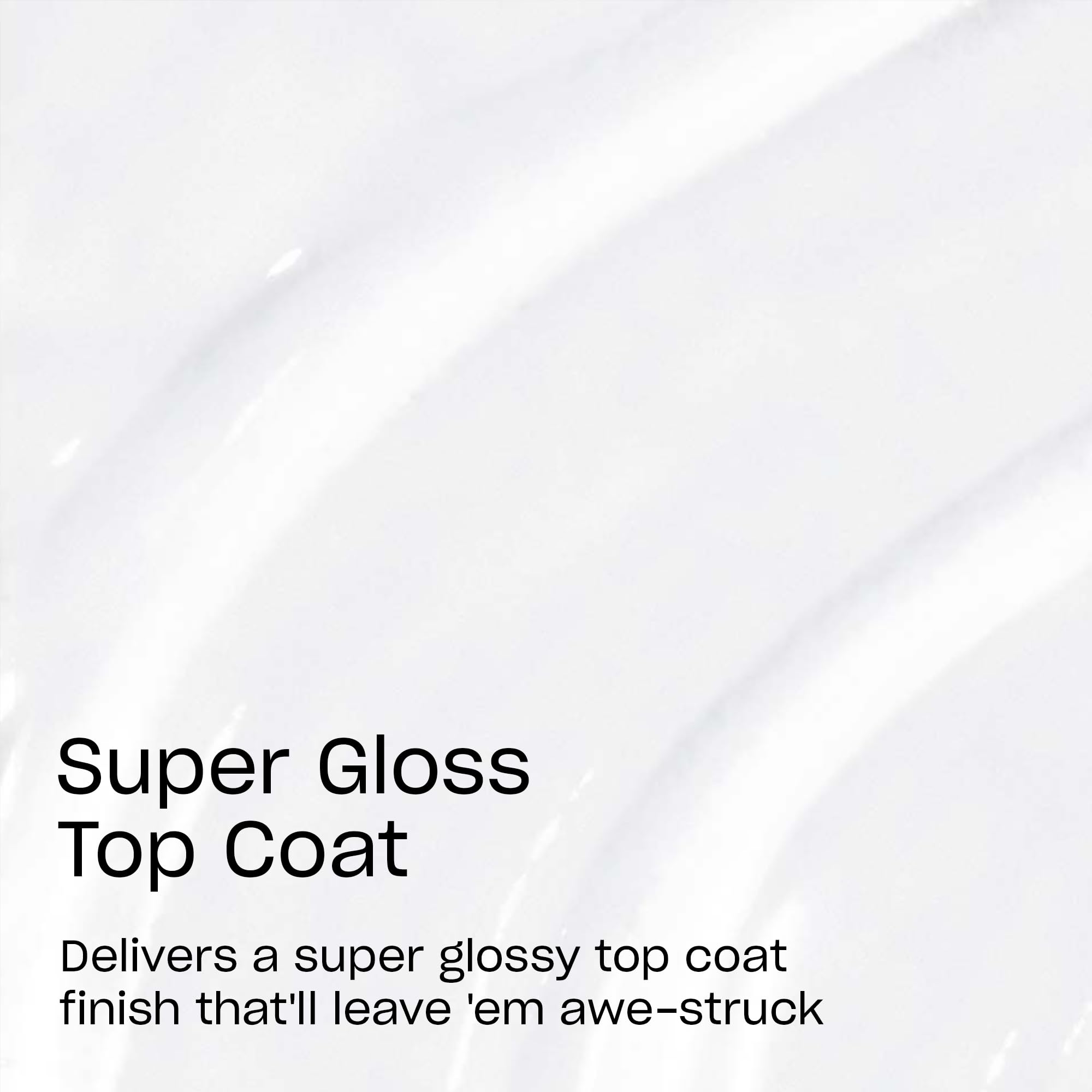 OPI GelColor Super Gloss top coat wet-look finish on nails for instant glamour.
