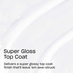 OPI GelColor Super Gloss top coat wet-look finish on nails for instant glamour.