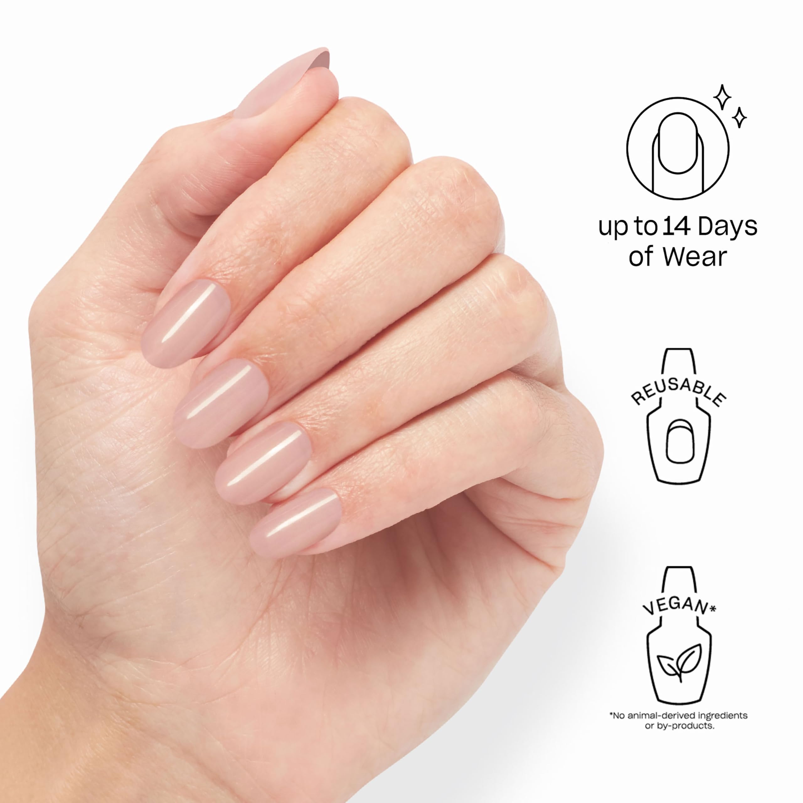 OPI On Point nail glue demonstrates quick, secure adhesion.