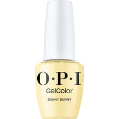 OPI Sunny Bunny bottle front shows creamy yellow gel for spring nails.