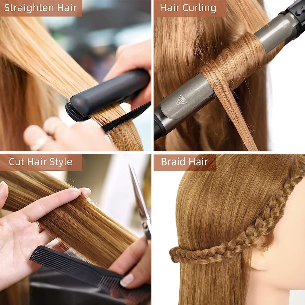 Cutting and styling demonstration on the Opini head for precision practice.