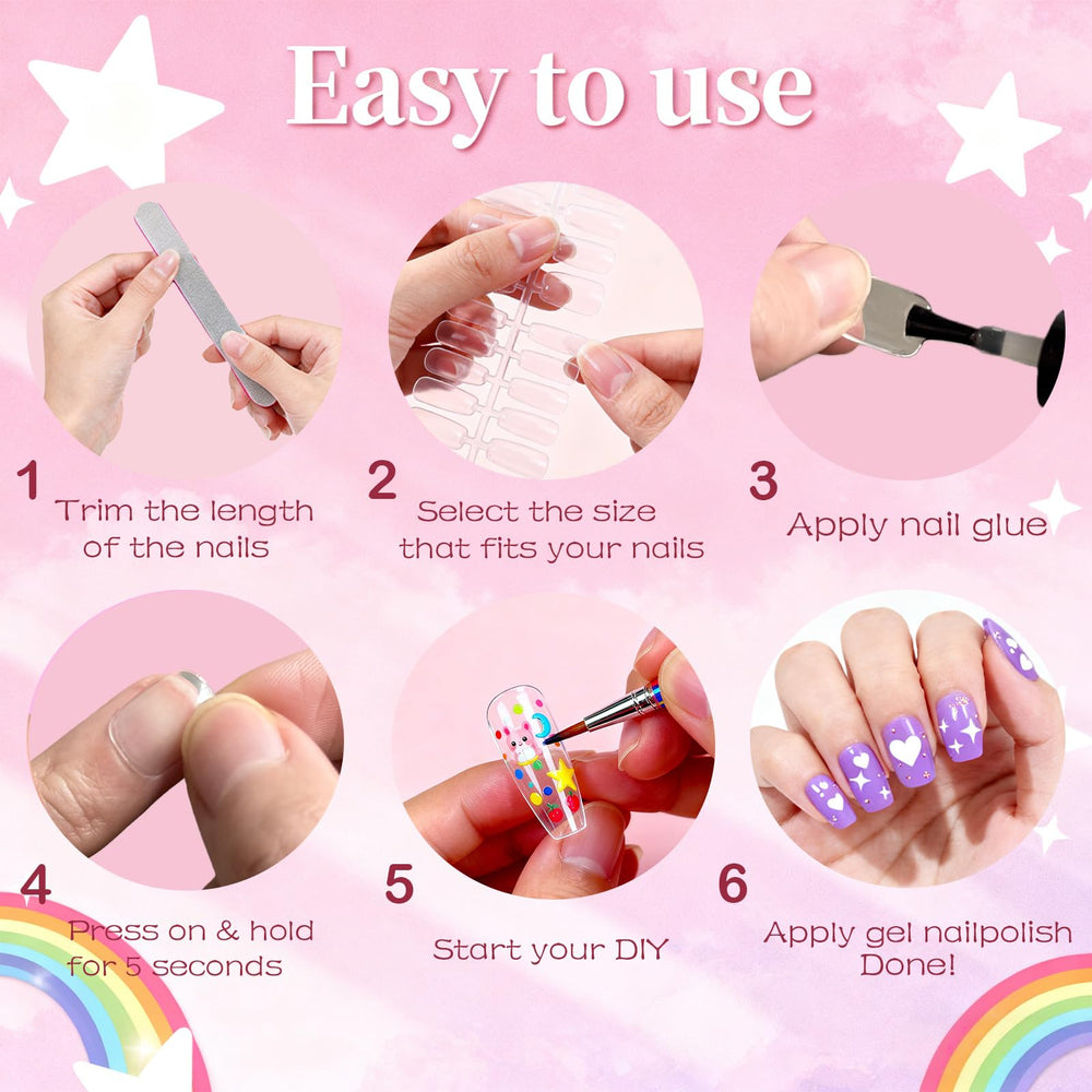 OPkssnails 12 sizes ensure snug fit for kids nails