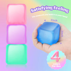 Opllsai purple stress cube providing satisfying squish at home