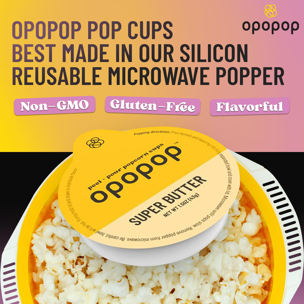 Opopop finished butter popcorn ready to enjoy at home