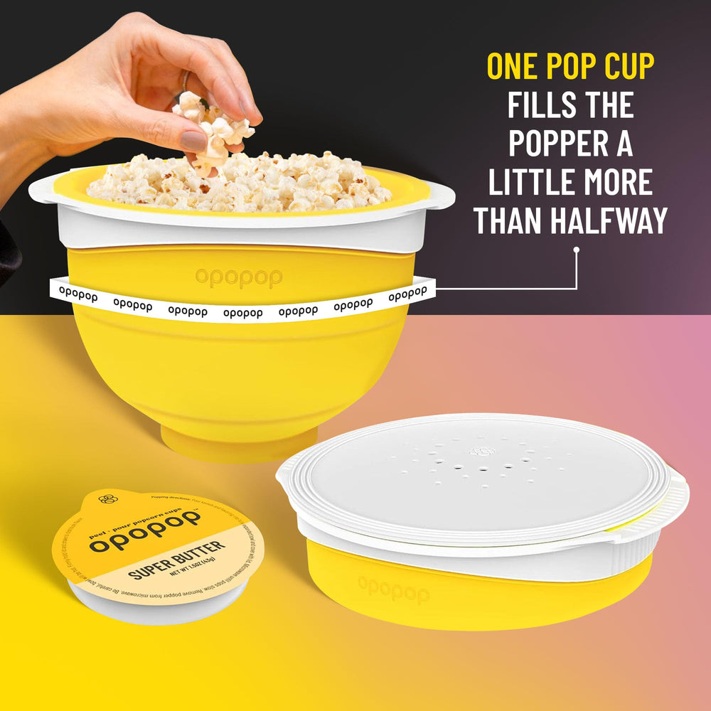 Opopop gluten-free non-GMO ingredients label on packaging