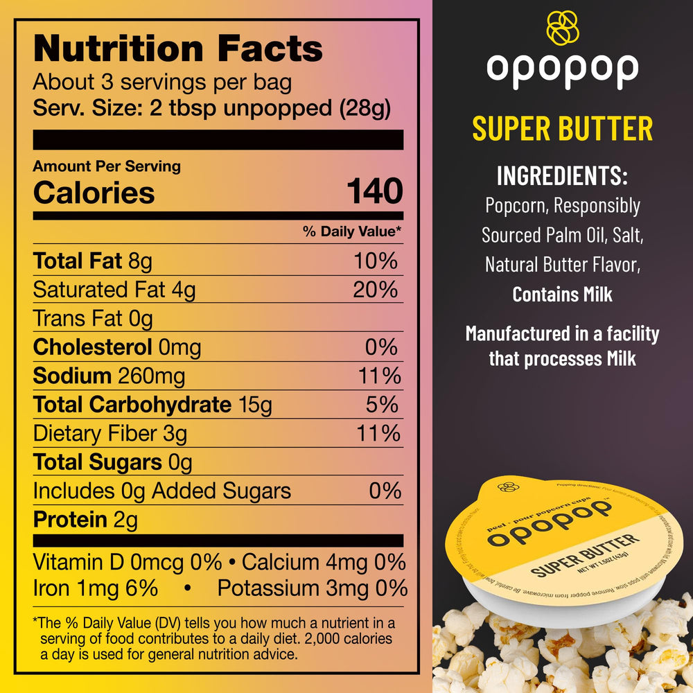 Opopop lid peel and pour setup for quick microwave popcorn