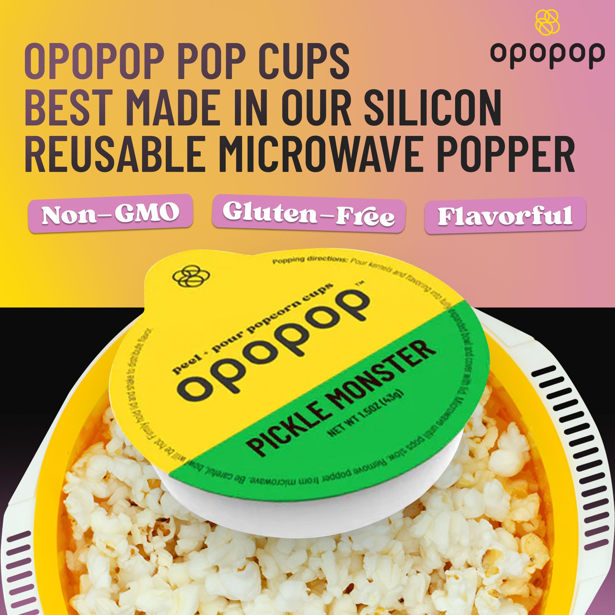 OPOPOP microwave steps illustrated for easy popping.