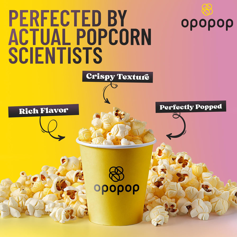 Bowl of Opopop Super Butter popcorn, perfect for movie night