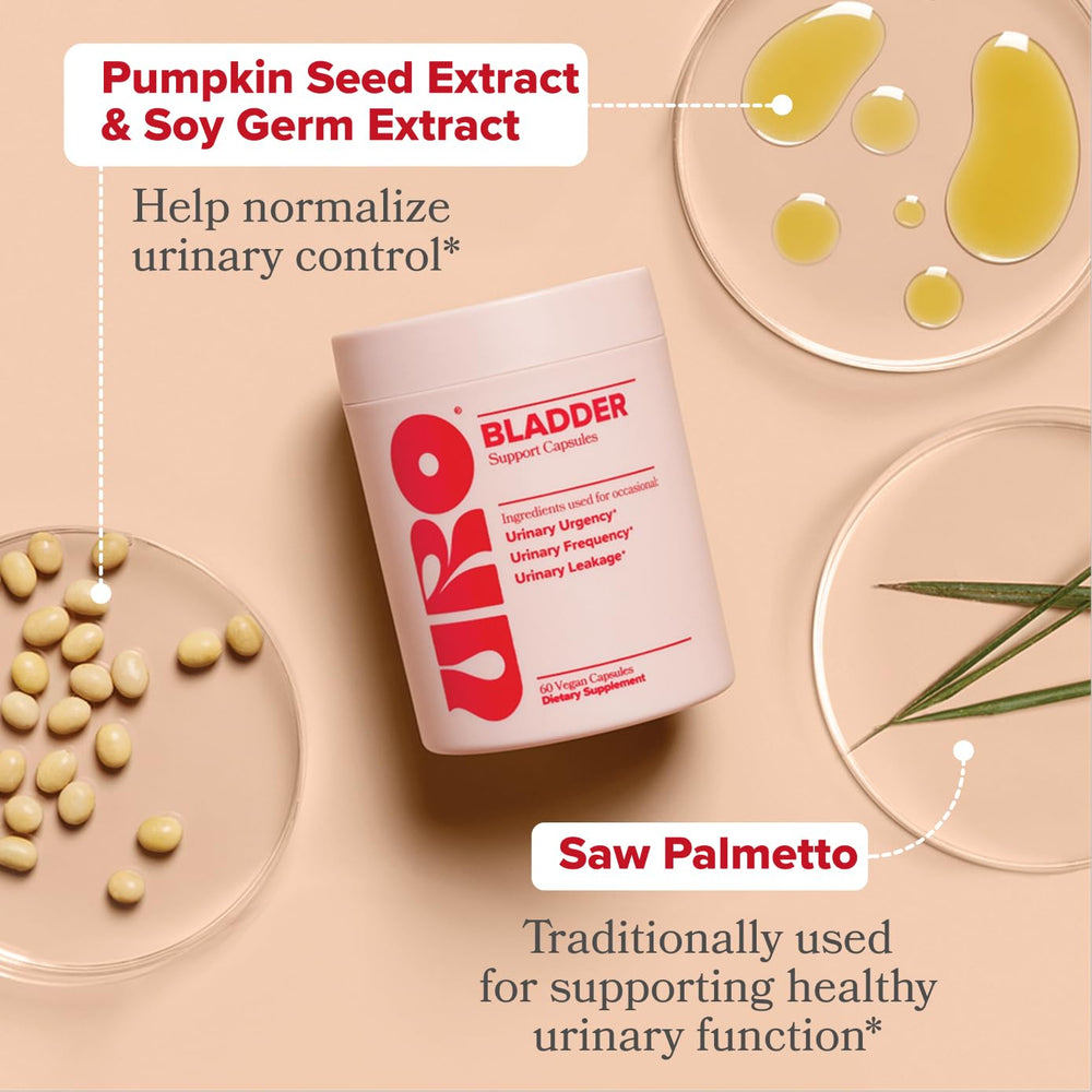 O Positiv URO pumpkin seed extract image emphasizing natural bladder-support ingredients