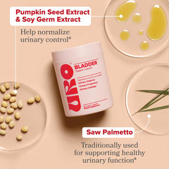 O Positiv URO pumpkin seed extract image emphasizing natural bladder-support ingredients