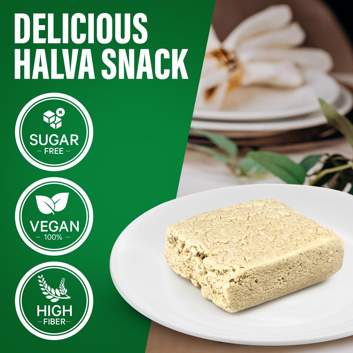 Oppenheimer USA Sugarless Halva Vanilla bar tea pairing ideal for afternoon breaks