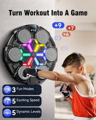 Oppvoci wall-mount boxing pad installation shows easy setup at home