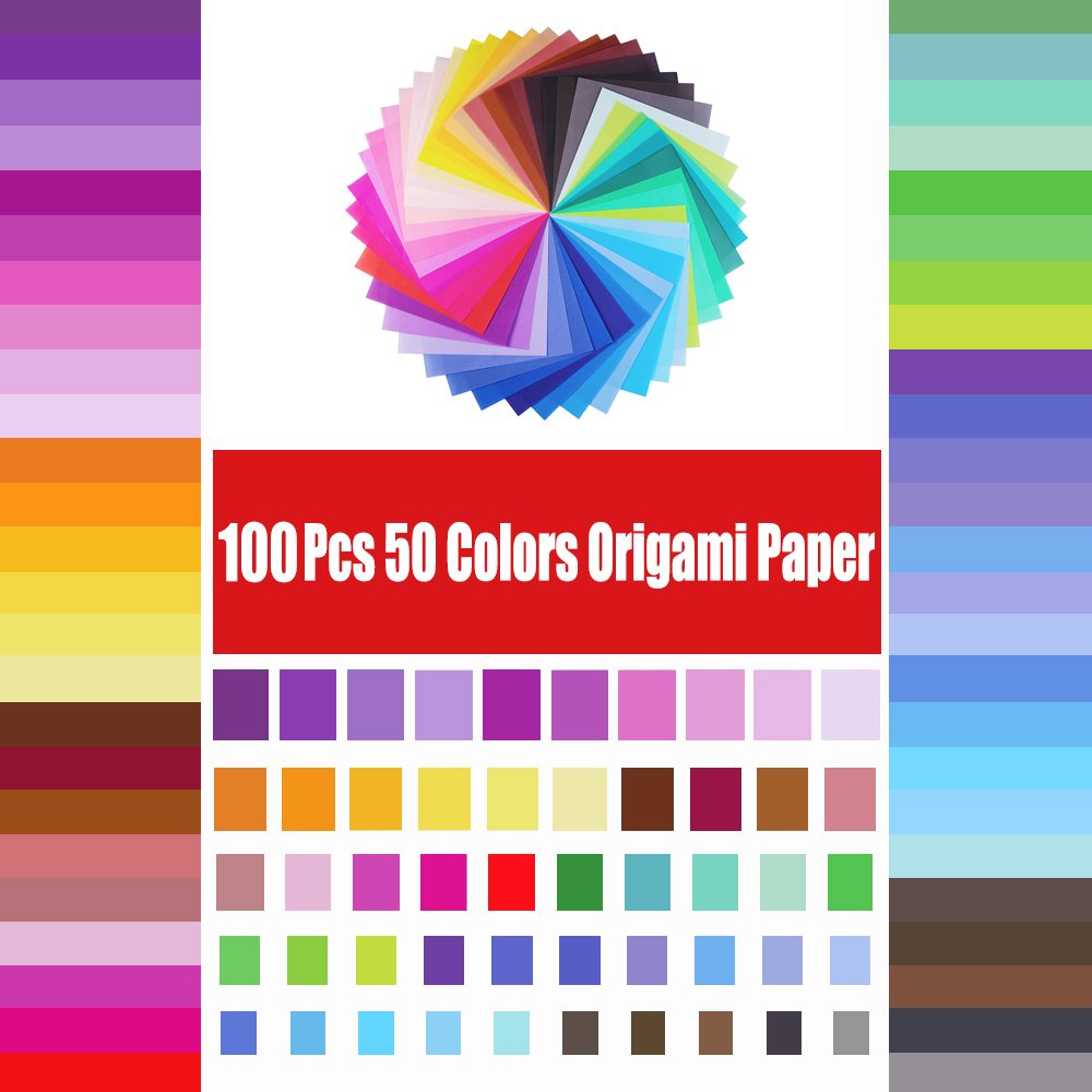 Opret Origami Paper Large with two sheets per color for extra practice materials.