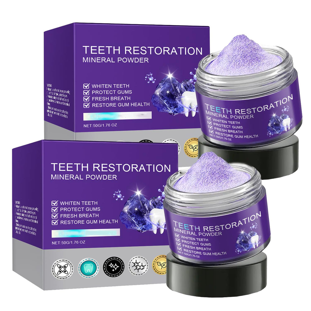 Oprtuisi Purple Teeth Restoration Powder packaging for daily care.